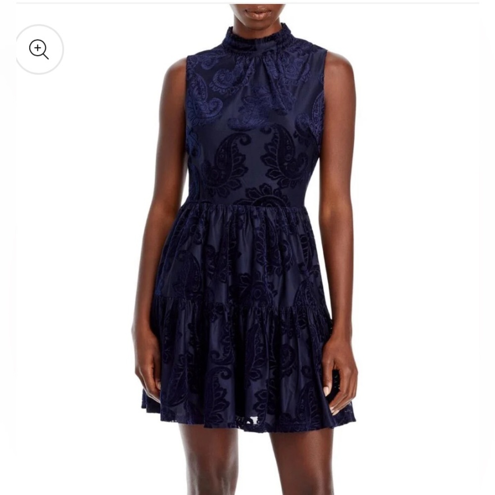 Aqua Tiered Burn out Dress